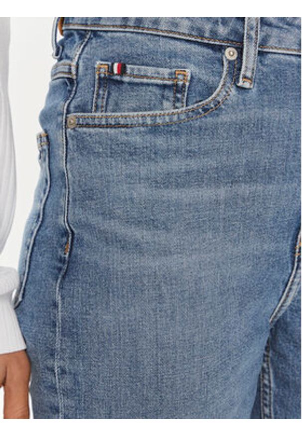 TOMMY HILFIGER - Tommy Hilfiger Szorty jeansowe WW0WW41323 Niebieski Slim Fit. Kolor: niebieski. Materiał: bawełna