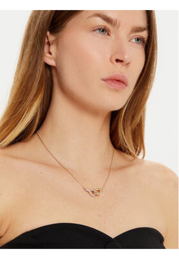 Tory Burch Naszyjnik Interlocking Wishbone Pendant 161070 Złoty. Materiał: metalowe. Kolor: złoty