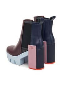 United Nude Botki Grip Chelsea Mid IV 1095992516 Bordowy. Kolor: czerwony. Materiał: skóra