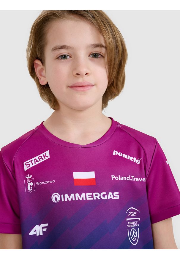 4f - 4F Koszulka meczowa replika wyjazdowa Liga Mistrzów CEV z sezonu 2024/2025 dziecięca 4F x Projekt Warszawa - multikolor 158/164 (12-14 lat). Typ kołnierza: dekolt w serek. Kolor: wielokolorowy. Materiał: dzianina, włókno, materiał, syntetyk. Wzór: gładki, nadruk, ze splotem. Sezon: lato. Styl: klasyczny, sportowy