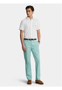 Polo Ralph Lauren Koszula 710798291002 Biały Slim Fit. Typ kołnierza: polo. Kolor: biały. Materiał: bawełna #3