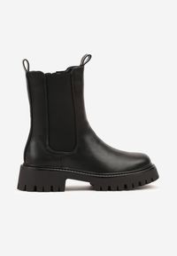 Born2be - Czarne Botki Sztyblety z Wysoką Cholewką Radvira. Okazja: na co dzień. Wysokość cholewki: przed kolano. Kolor: czarny. Materiał: jeans, dzianina. Szerokość cholewki: normalna. Styl: casual