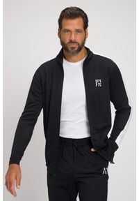 JAY-PI - Męska Bluza dresowa Odzież fitness stójka do 8XL. Typ kołnierza: kołnierzyk stójkowy. Kolekcja: plus size. Kolor: czarny. Materiał: poliester, materiał. Sport: fitness