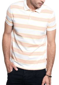 Wrangler - MĘSKA KOSZULKA POLO WRANGLER SS STRIPE POLO OFF WHITE W7F3K4737. Typ kołnierza: polo #4