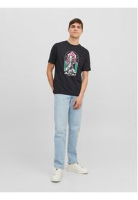 Jack & Jones - Jack&Jones T-Shirt 12241950 Czarny Standard Fit. Kolor: czarny. Materiał: bawełna