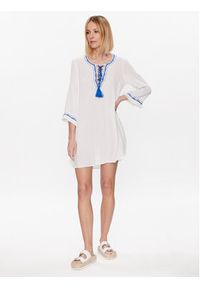 TwinSet - TWINSET Sukienka letnia 231LM2TAA Biały Regular Fit. Kolor: biały. Sezon: lato #3