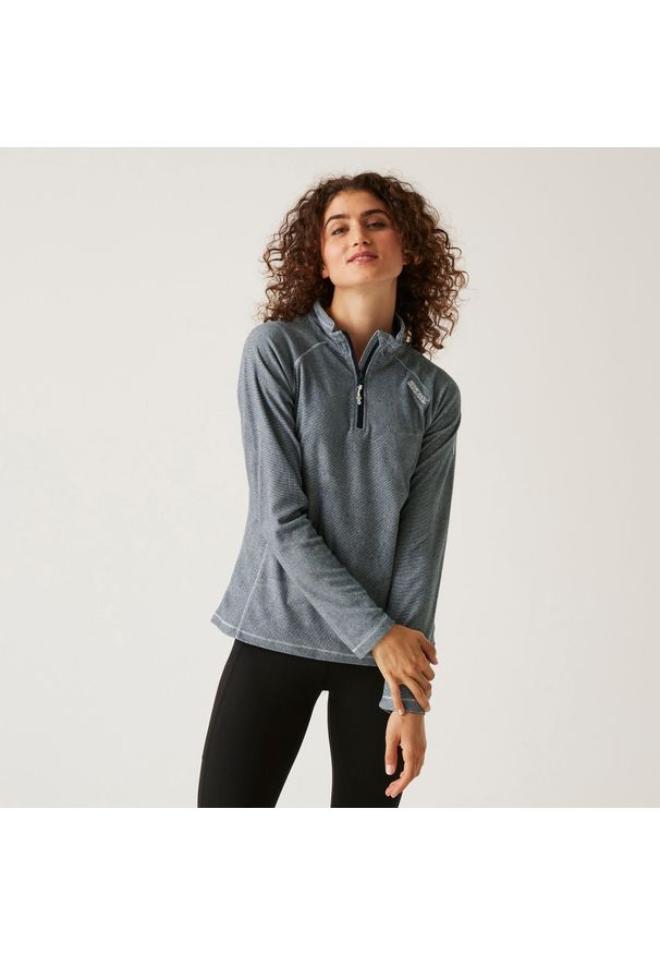 Regatta - Polar damski Montes. Kolor: szary, niebieski, wielokolorowy, biały. Materiał: poliester, polar. Sport: turystyka piesza