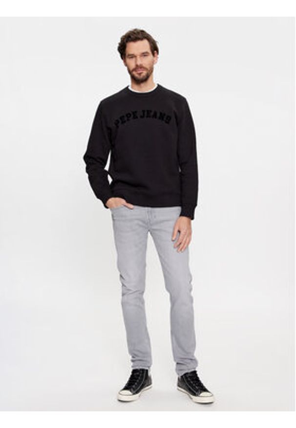 Pepe Jeans Bluza Randall PM582557 Czarny Regular Fit. Kolor: czarny. Materiał: bawełna
