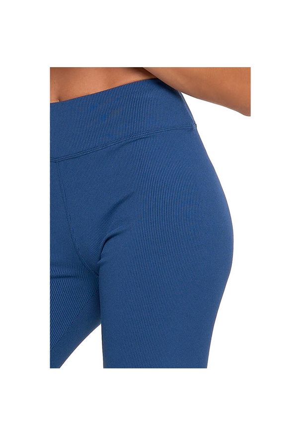 Granatowe Legginsy Moraj Damskie Z Wysokim Stanem. Okazja: na co dzień. Stan: podwyższony. Kolor: niebieski. Materiał: materiał, jeans. Styl: casual