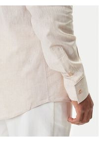 Karl Lagerfeld - KARL LAGERFELD Koszula 605035 552627 Beżowy Regular Fit. Typ kołnierza: dekolt w karo. Kolor: beżowy. Materiał: bawełna, len #4
