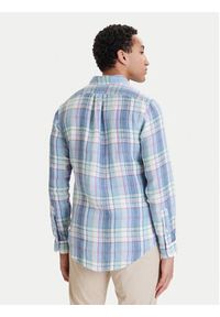 Polo Ralph Lauren Koszula 710B16705002 Niebieski Regular Fit. Typ kołnierza: polo. Kolor: niebieski. Materiał: len #3