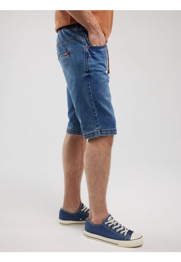 Big-Star - Szorty męskie jeansowe niebieskie Parker 486. Okazja: na co dzień. Kolor: niebieski. Materiał: jeans. Sezon: lato. Styl: casual, sportowy