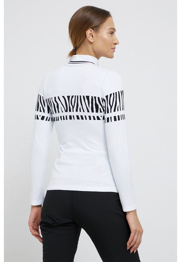 Newland - Bluza. Typ kołnierza: golf. Kolor: biały. Materiał: dzianina, materiał. Długość: krótkie
