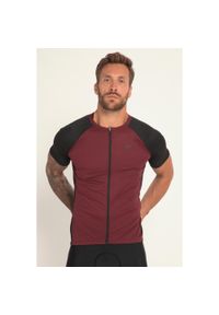 JAY-PI - Męska Kurtka rowerowa odzież rowerowa okrągły dekolt rękaw 1/2. Kolekcja: plus size. Kolor: czerwony. Materiał: poliester, materiał. Sport: kolarstwo
