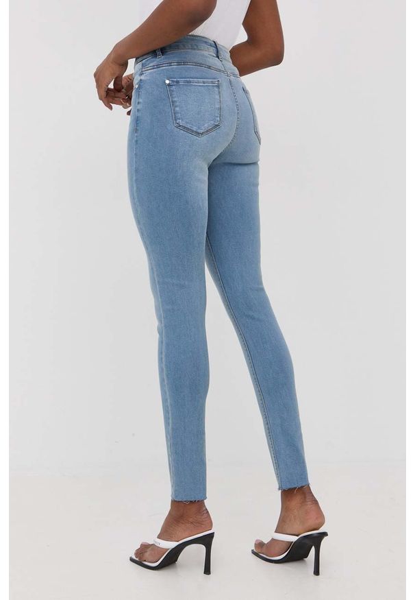 Morgan jeansy damskie medium waist. Kolor: niebieski