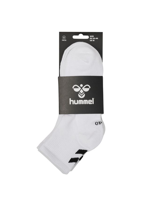 Hummel Skarpetki ZESTAW 6-Pack Z SZEWRONAMI MID CUT. Kolor: biały