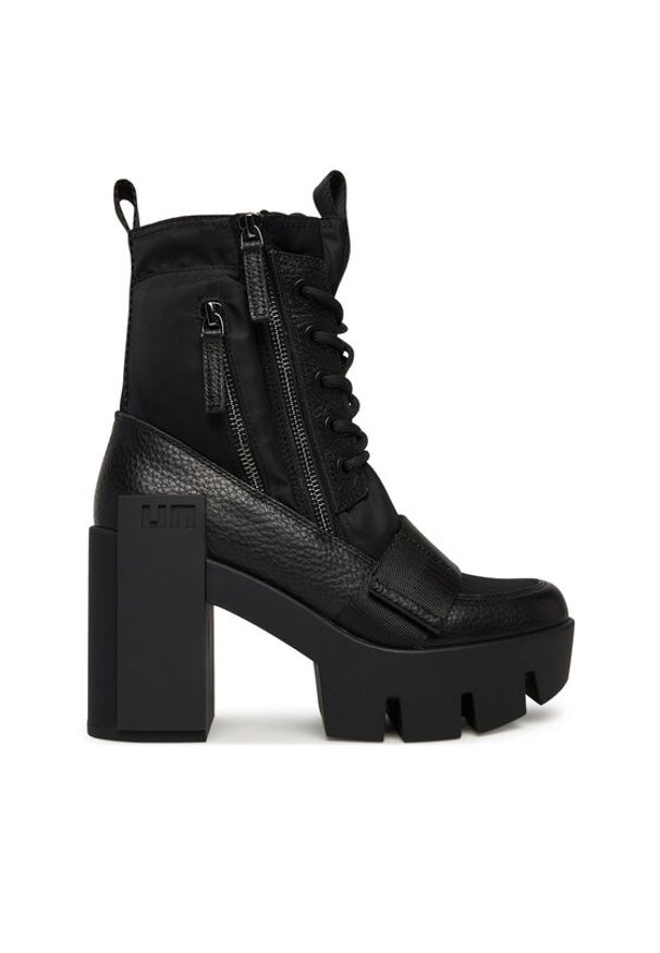 United Nude Trzewiki Grip Combat Mid 1096201165 Czarny. Kolor: czarny. Materiał: skóra