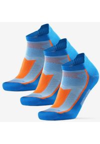 ZEAGLE - Danish Low Cut Sport Socks 3-Pack - Niebieskie i Pomarańczowe 35-38. Kolor: niebieski, pomarańczowy, wielokolorowy. Materiał: poliester, poliamid, elastan. Sport: bieganie #1