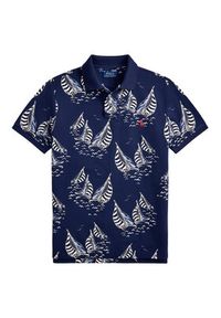 Polo Ralph Lauren Polo 710B18828001 Granatowy Custom Slim Fit. Typ kołnierza: polo. Kolor: niebieski. Materiał: bawełna #2