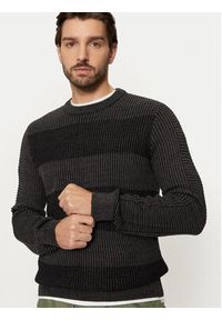 Jack & Jones - Jack&Jones Sweter Hugo 12258607 Czarny Regular Fit. Kolor: czarny. Materiał: syntetyk