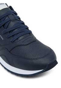TOMMY HILFIGER - Tommy Hilfiger Sneakersy New Runner Eva Ess FM0FM05512 Granatowy. Kolor: niebieski. Materiał: skóra #5