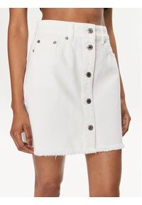 MICHAEL Michael Kors Spódnica jeansowa MS470CO80V Biały Slim Fit. Kolor: biały. Materiał: bawełna