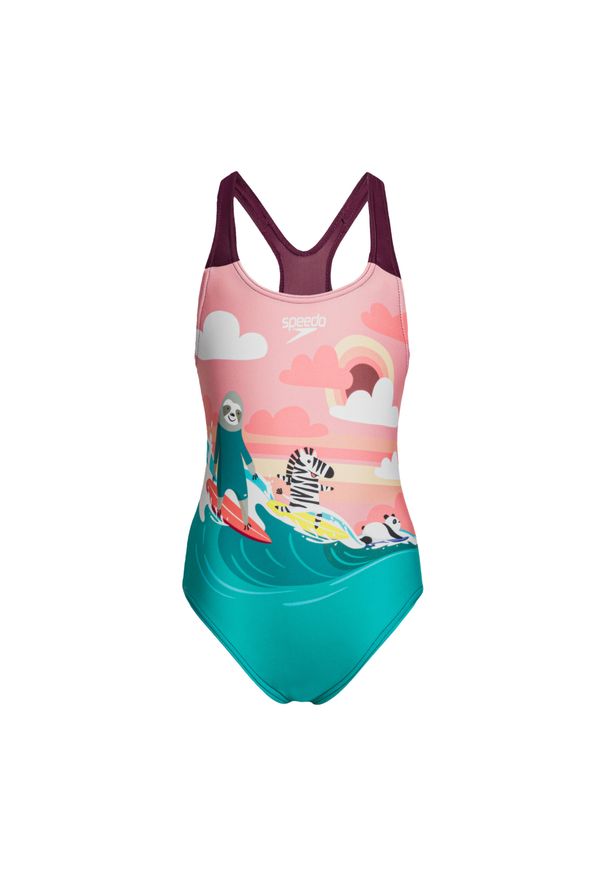 Strój pływacki jednoczęściowy dziecięcy Speedo Digital Printed Swimsuit. Kolor: niebieski