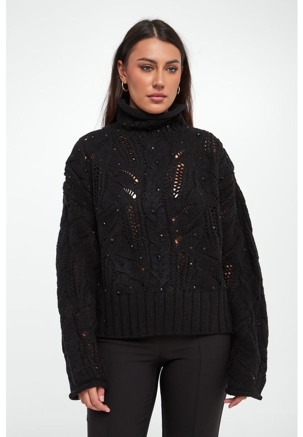 Liu Jo - Golf damski z wełną LIU JO. Typ kołnierza: golf. Materiał: wełna