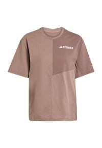 Adidas - Koszulka Terrex Multi Climacool. Kolor: brązowy, beżowy, wielokolorowy. Technologia: ClimaCool (Adidas). Sport: turystyka piesza #2