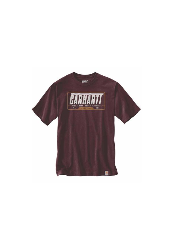 Koszulka męska T-shirt Carhartt Heavyweight Graphic. Kolor: czerwony, brązowy, wielokolorowy. Sport: turystyka piesza