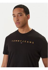 Tommy Jeans T-Shirt Linear Logo DM0DM20744 Czarny Regular Fit. Kolor: czarny. Materiał: bawełna #3