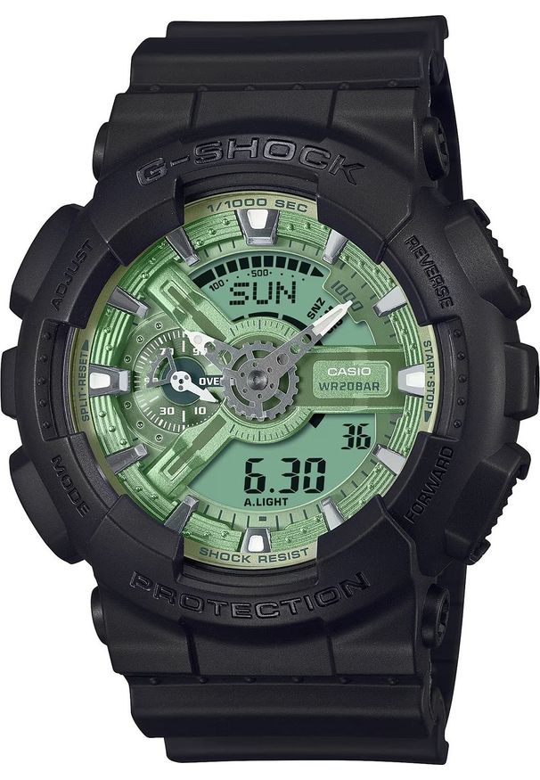 Zegarek sportowy G-SHOCK Casio G-Shock GA-110CD-1A3ER 200m czarny. Kolor: czarny. Styl: sportowy