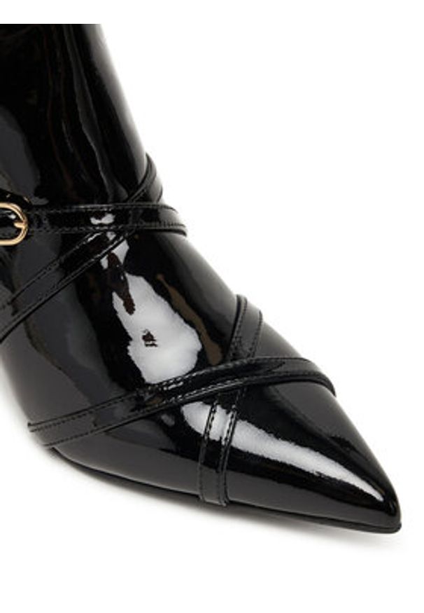 Love Moschino - LOVE MOSCHINO Botki JA21047G1NIH000 Czarny. Kolor: czarny. Materiał: lakier, skóra