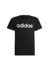 Adidas - Essentials Linear Logo Cotton Slim Fit Tee. Kolor: biały, wielokolorowy, czarny