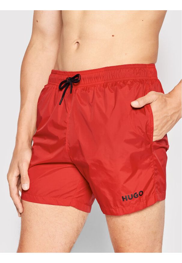 Hugo Szorty kąpielowe Haiti 50469312 Czerwony Regular Fit. Kolor: czerwony. Materiał: syntetyk
