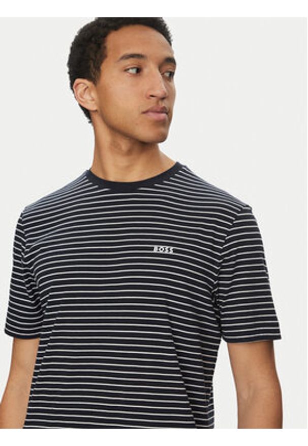 BOSS T-Shirt TalesStripe 50499334 Czarny Relaxed Fit. Kolor: czarny. Materiał: bawełna