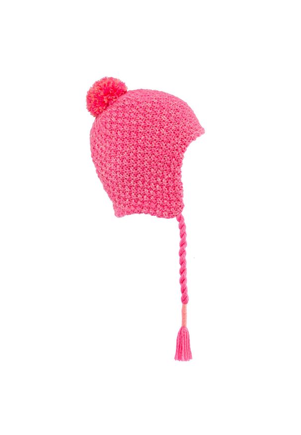 WEDZE - Czapka narciarska peruwianka dla dzieci Wedze Timeless. Kolor: różowy. Materiał: akryl, materiał, poliester, elastan. Sezon: zima. Styl: sportowy