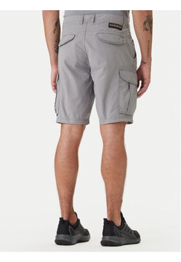Napapijri Szorty materiałowe Noto 2.0 NP0A4HOQ Szary Regular Fit. Kolor: szary. Materiał: bawełna
