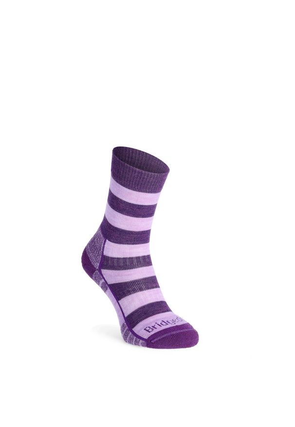 BRIDGEDALE - Skarpety turystyczne damskie Bridgedale Hike LW Merino Perf B Patrn. Kolor: fioletowy. Materiał: elastan, wełna, lycra, nylon, poliamid. Sport: turystyka piesza