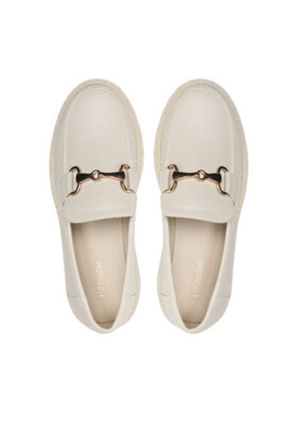 DeeZee Loafersy H3302D-3 Beżowy. Kolor: beżowy. Materiał: skóra