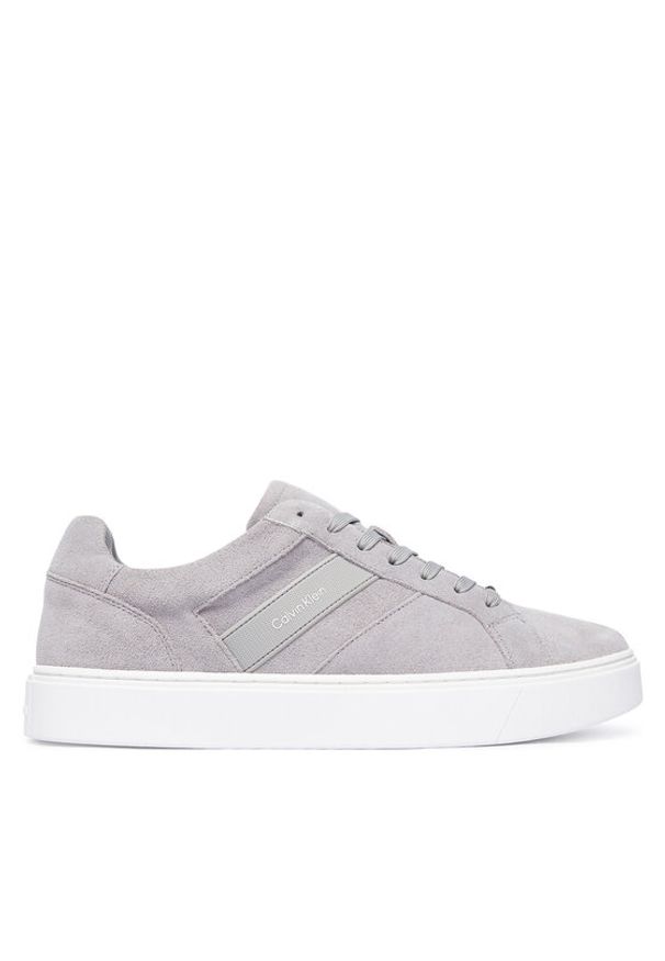 Calvin Klein Sneakersy Classic Cups Laceup Tape Su HM0HM02200 Szary. Kolor: szary. Materiał: zamsz, skóra