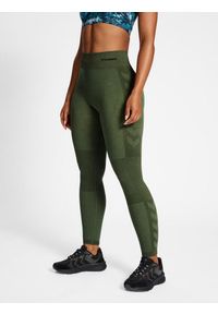 Legging bezszwowe kobiety Hummel Clea. Kolor: wielokolorowy, zielony, brązowy. Materiał: materiał. Sport: joga i pilates, fitness #2