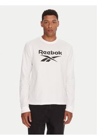 Reebok Longsleeve RK25138CCM Biały Regular Fit. Kolor: biały. Materiał: bawełna. Długość rękawa: długi rękaw