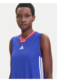 Adidas - adidas Sukienka codzienna Tiro Cut 3-Stripes Soft Mesh JW6819 Niebieski Regular Fit. Okazja: na co dzień. Kolor: niebieski. Materiał: syntetyk. Typ sukienki: proste. Styl: casual #5