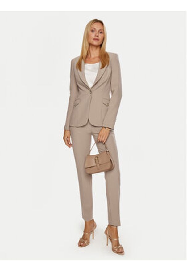 Marciano Guess Marynarka 4BGN03 7046A Brązowy Regular Fit. Kolor: brązowy. Materiał: syntetyk