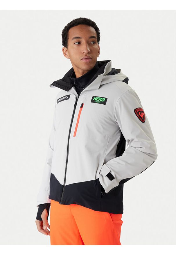 Rossignol Kurtka narciarska Hero Blackside RLOMJ24 Szary Regular Fit. Kolor: szary. Materiał: syntetyk. Sport: narciarstwo