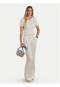 Lauren Ralph Lauren - LAUREN RALPH LAUREN Sweter 200932224016 Biały Slim Fit. Kolor: biały. Materiał: bawełna #3