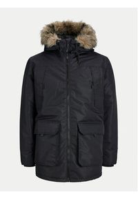 Jack & Jones - Jack&Jones Parka Construct 12258406 Czarny Regular Fit. Kolor: czarny. Materiał: syntetyk #7