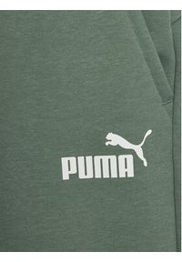 Puma Spodnie dresowe Ess Logo 586973 Zielony Regular Fit. Kolor: zielony. Materiał: bawełna #2