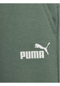 Puma Spodnie dresowe Ess Logo 586973 Zielony Regular Fit. Kolor: zielony. Materiał: bawełna